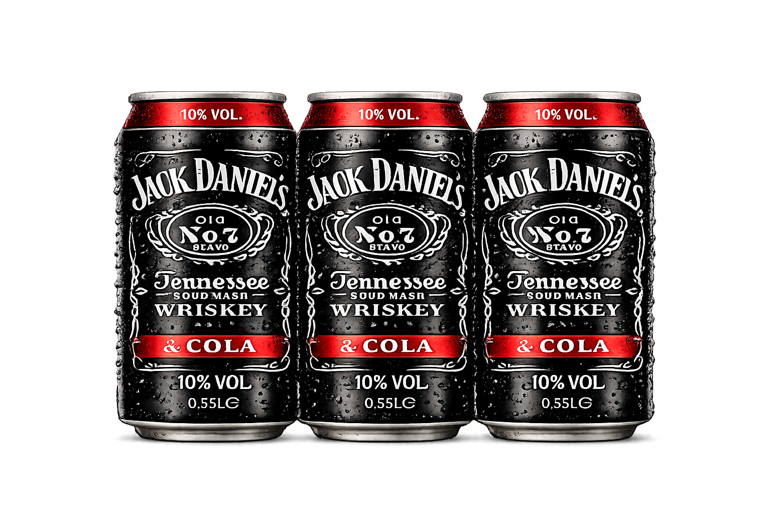 3x Jack Daniel´s & Cola 10% 0,33l Dose